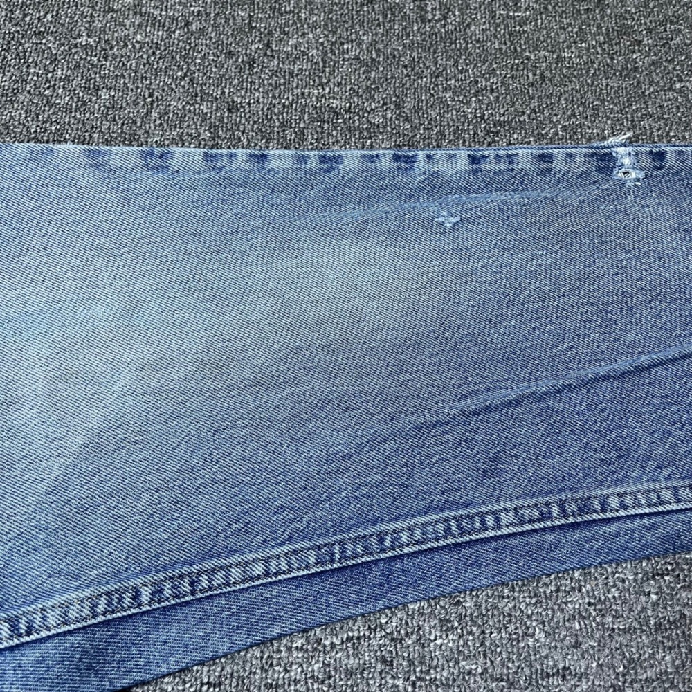L.L.Bean Classic Fit Jeans 37x29 Light Wash Distressed Straight Leg Denim - Picture 10 of 16